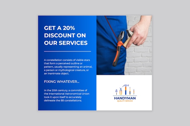 Handyman  facebook post template design