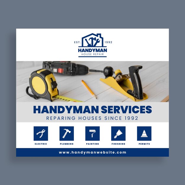 Handyman  facebook post template