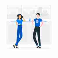 Free vector hang out concept illustration