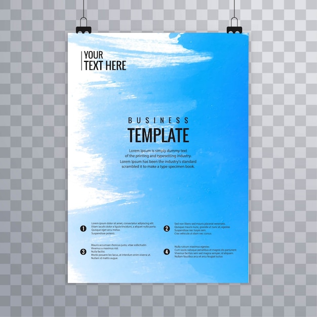 Free vector hanging blue business template