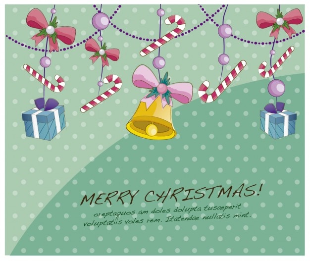 Free vector hanging christmas elements