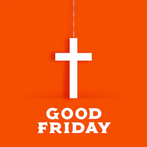 Free vector hanging cross good friday holy week background