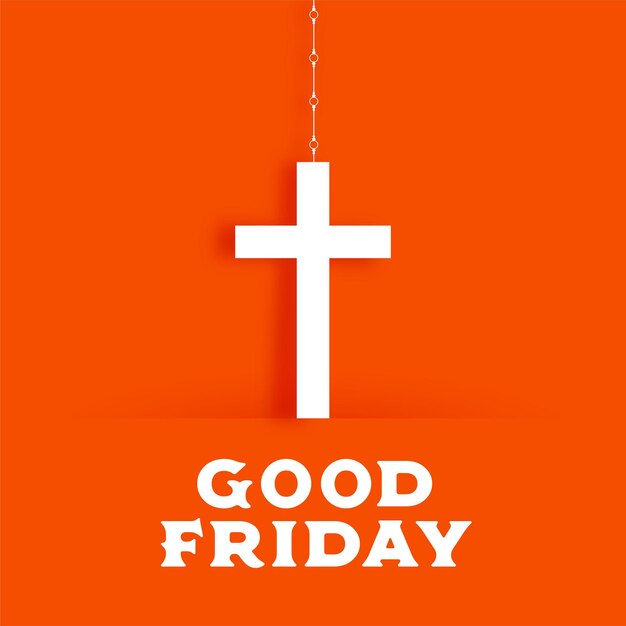 Hanging cross good friday holy week background