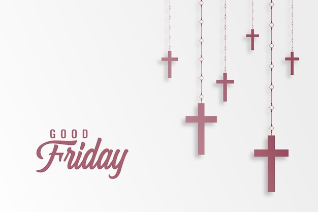 Бесплатное векторное изображение Висячие кресты на страстную пятницу