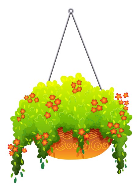 Free vector a hanging houseplant