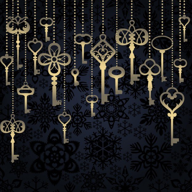 Free Vector hanging keys background