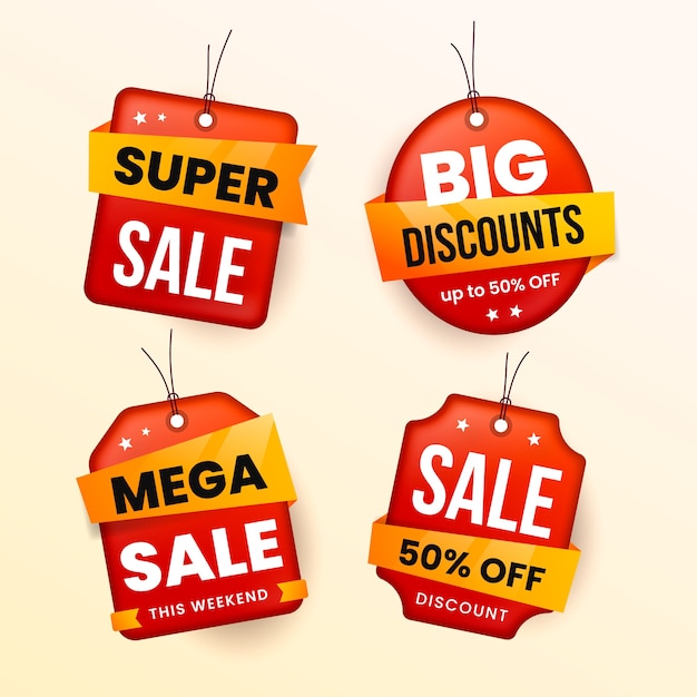 Free vector hanging label collection for spring deals