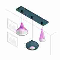 Free vector hanging lamp concept illustration