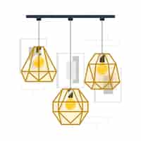 Free vector hanging lamp concept illustration
