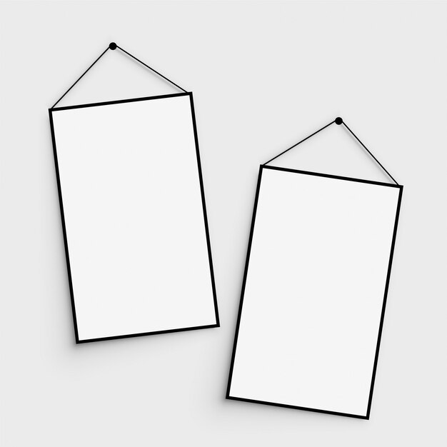 hanging photo canvas with shadow