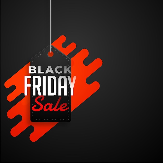 Hanging sale tag of black friday event