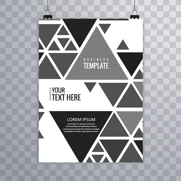Hanging triangular business template