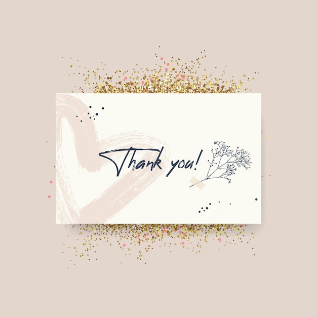 Free vector hank you label