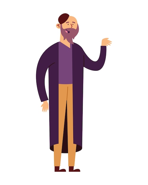 Free vector hanukkah man illustration