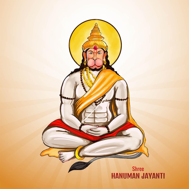 Hanuman jayanti festival of india celebration background