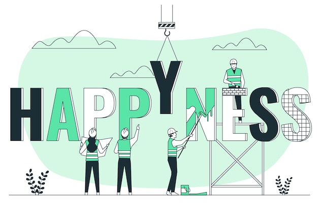 Happiness concept illustration