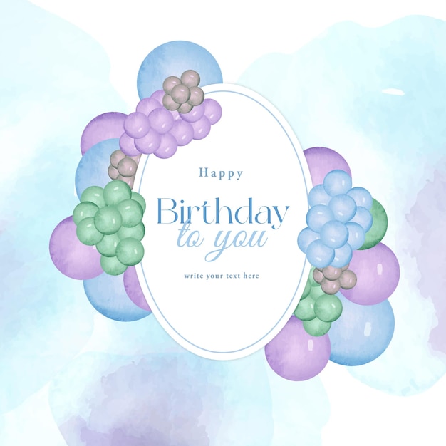 Happry birthday greeting card background template