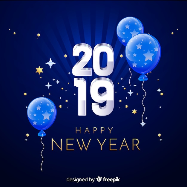 Happy 2019 new year background