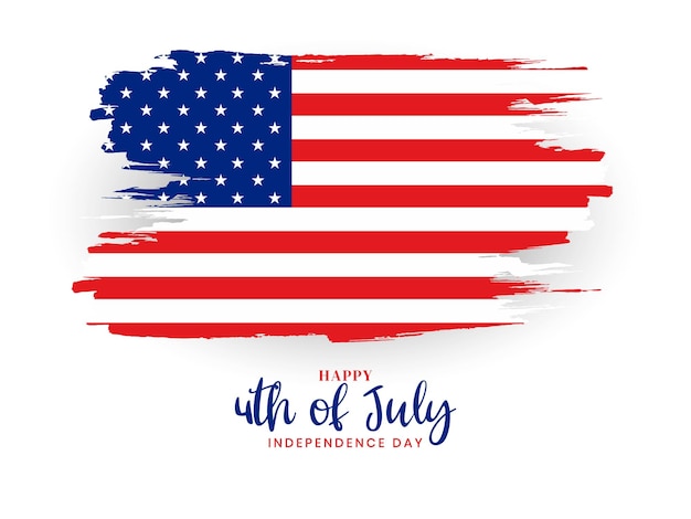 Free vector happy 4th of july american independence day background