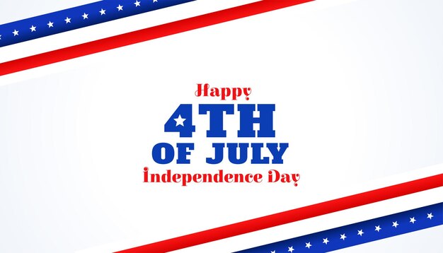 Happy 4th of july independence day creative simple background