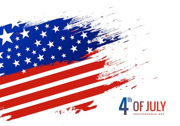 Бесплатное векторное изображение Счастливый 4 июля день независимости праздничный фон