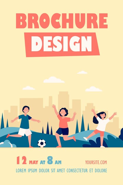 多くの男の子 サッカー イラスト 無料のベクター