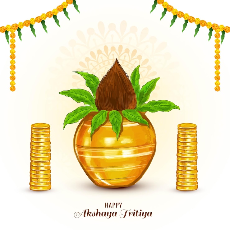 मुफ़्त वेक्टर भारत के धार्मिक त्योहार अक्षय तृतीया के शुभकामना कार्ड का बैकग्राउंड