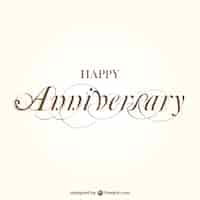 Free vector happy anniversary calligraphy