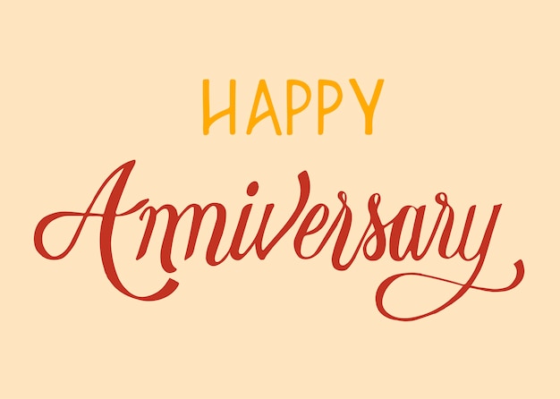 Happy anniversary typography design illustration