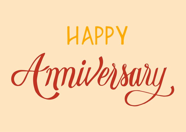 Happy anniversary typography design illustration