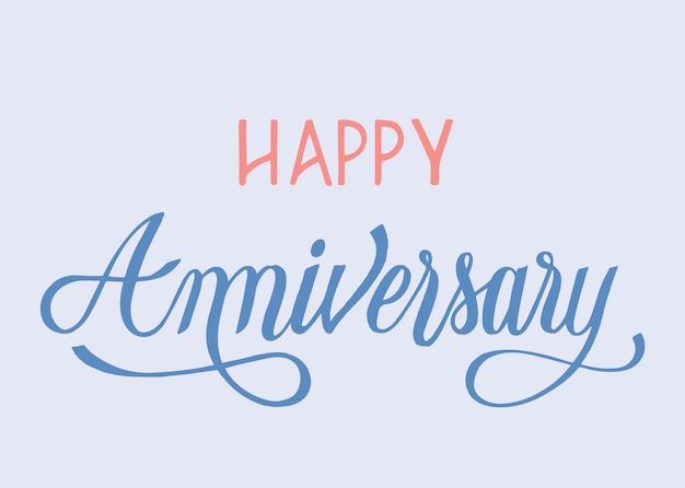 Happy anniversary typography design illustration