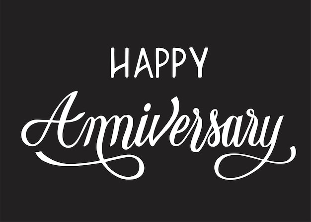 Happy anniversary typography design illustration