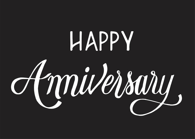 Happy anniversary typography design illustration