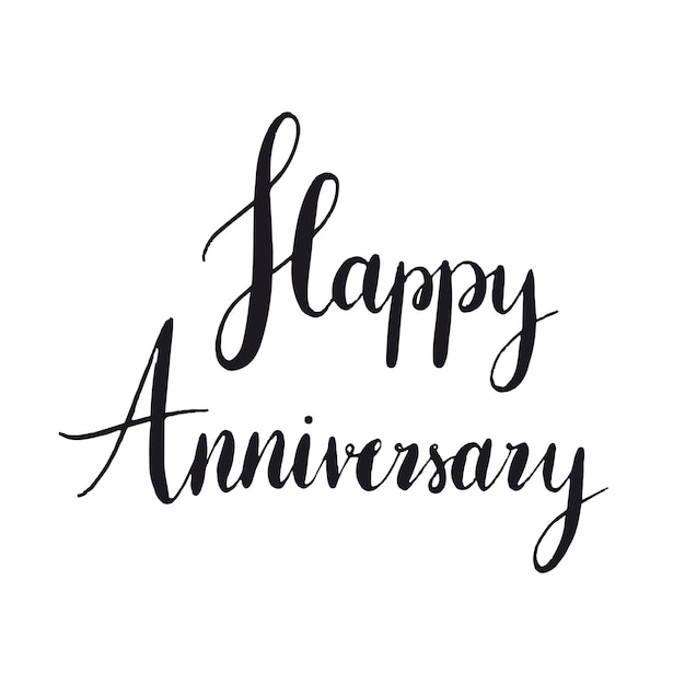 Happy anniversary typography style vector