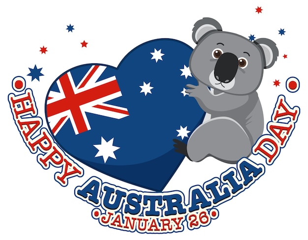 Felice giorno dell'australia banner design