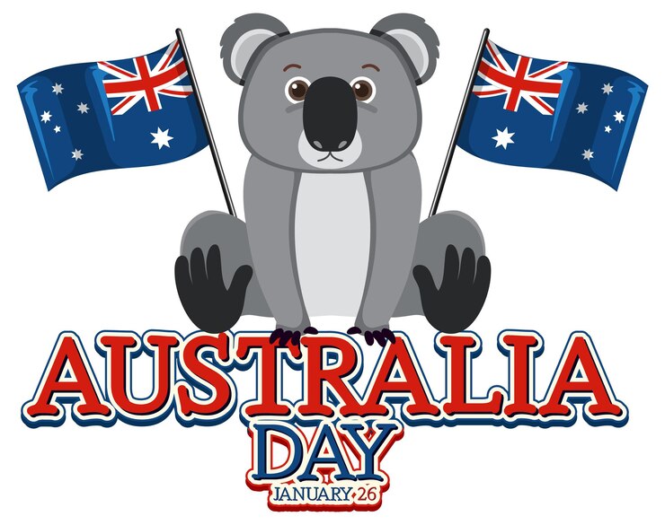 Free Vector happy australia day banner design