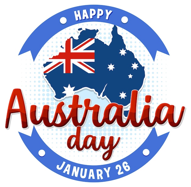 Free vector happy australia day banner design