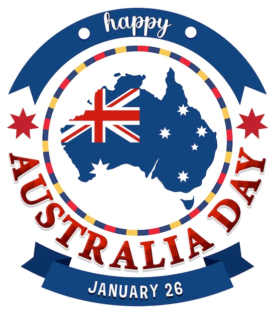 Free vector happy australia day banner design