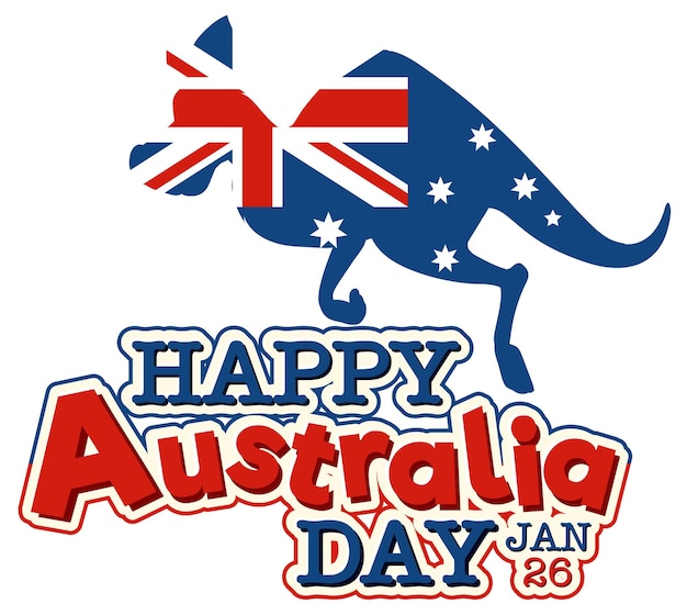 Free vector happy australia day banner design