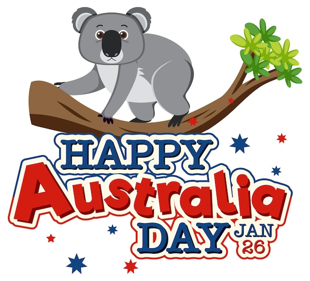 Free vector happy australia day banner design