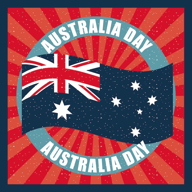 Free vector happy australia day celebration