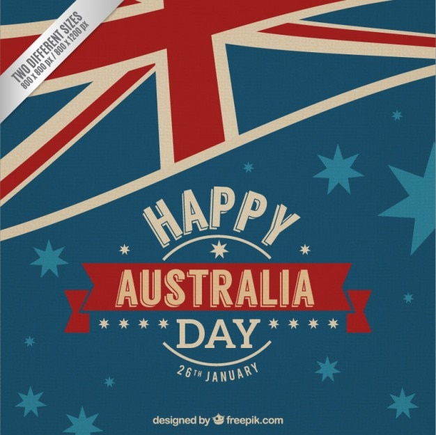 Happy australia day flag background