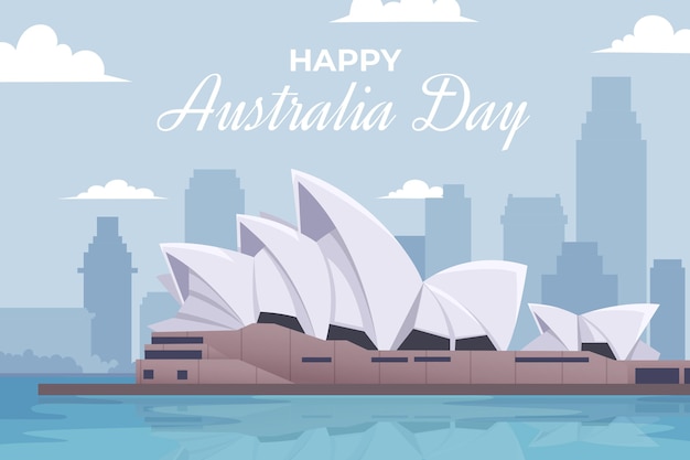 幸せなオーストラリアの日のイラスト
