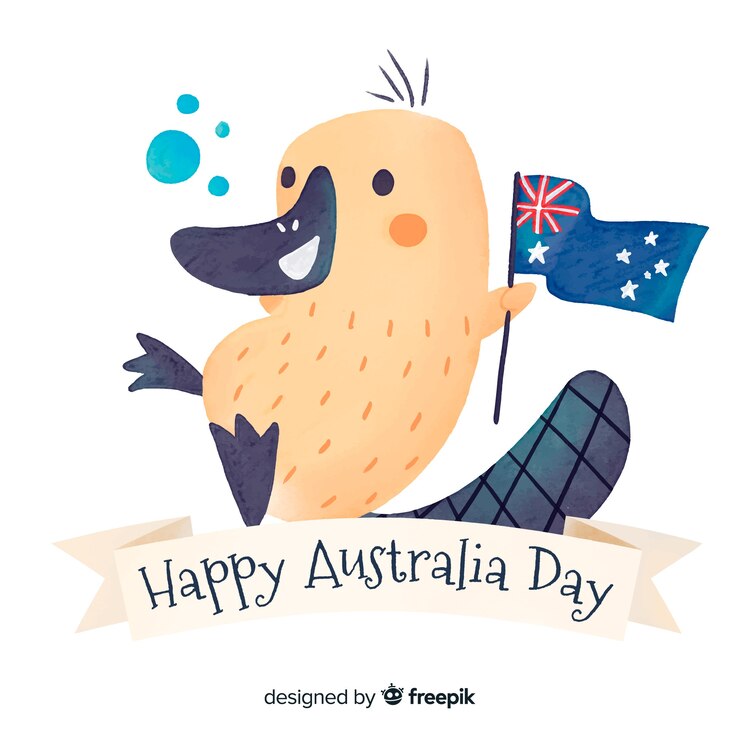 Free Vector happy australia day