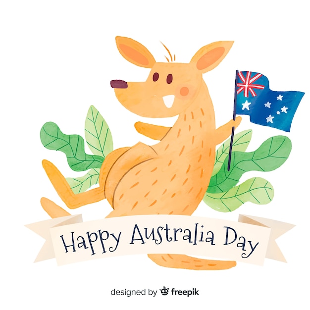 Бесплатное векторное изображение Счастливый австралийский день