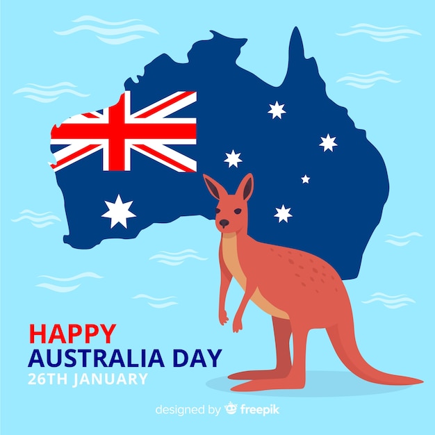 Free vector happy australia day