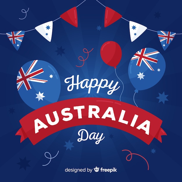 Free vector happy australia day