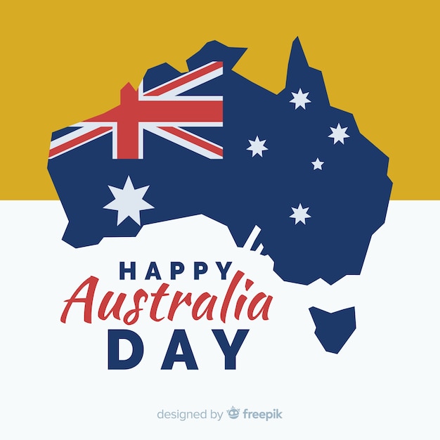 Vettore gratuito felice giorno australia