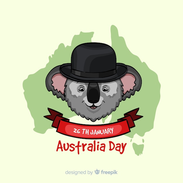 Vettore gratuito felice giorno australia