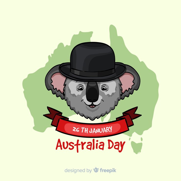 Free Vector happy australia day
